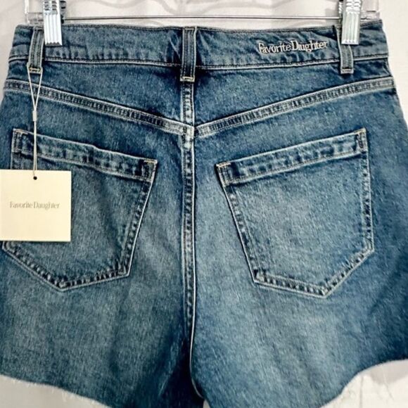NWT Favorite Daughter The Jordie Super High Waist Cutoff Denim Shorts 34 - Picture 4 of 9